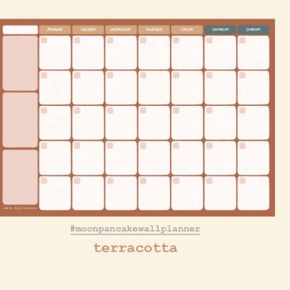 

Special Price.. Moon Pancake Wall Monthly Planner