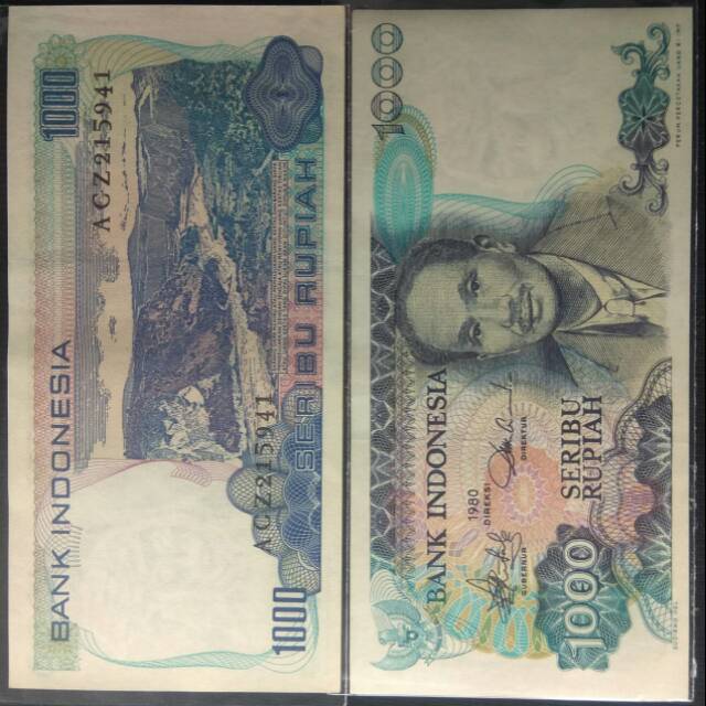 UANG KERTAS KUNO 1000 SUTOMO TAHUN 1980