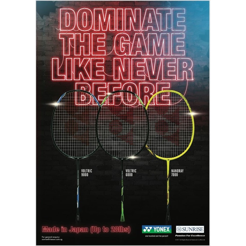 Raket BadmintonOriginal Yonex Voltric 9000 Voltric 6000 Nanoray 7000  