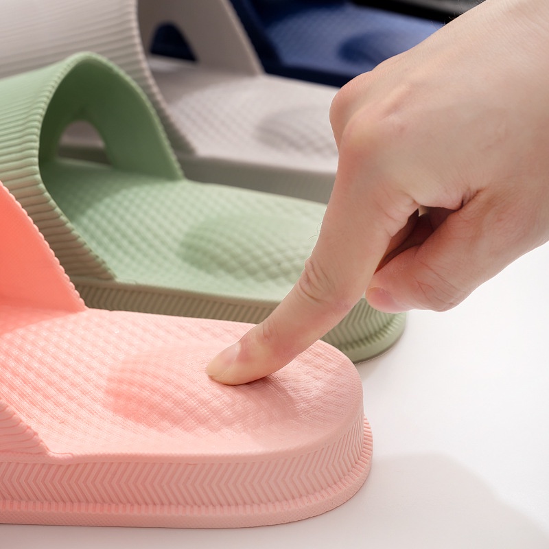 HC Sandal Slop Karet Polos Tebal 6494 Sendal Rumah Berkualitas Motif Salur Sendal EVA Empuk Sendal Karet Couple Garis Home Slipper Anti Slip Wanita Pria Gaya Korea Murah Import-7