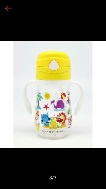Marcus & Marcus Tritan Straw Bottle 350ml / Botol Minum Sedotan Anak