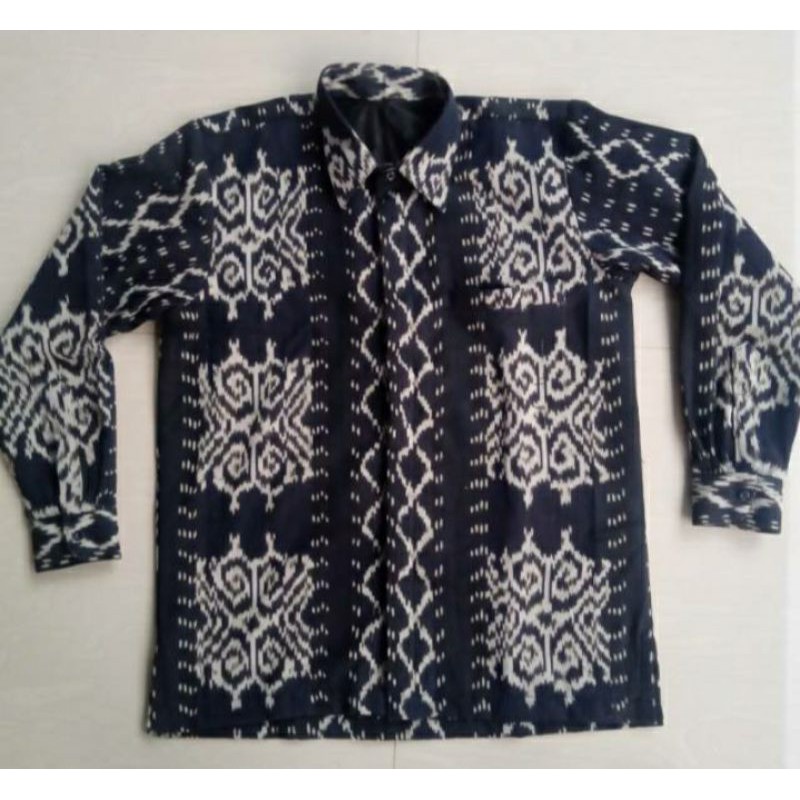 Kemeja tenun blangket motif kupang