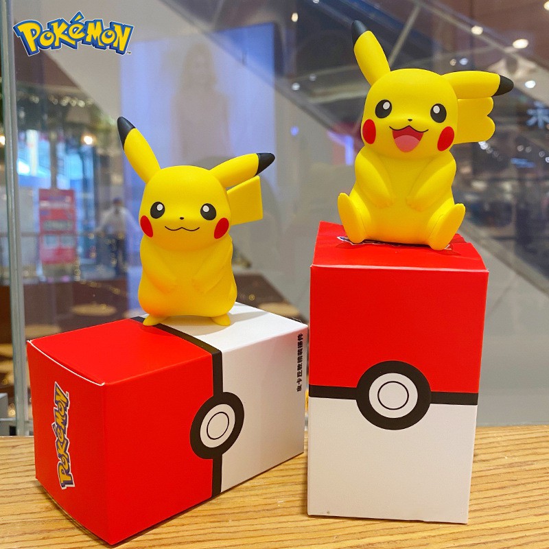 1pc Boneka Pokemon Pikachu Bahan PVC Untuk Hadiah Ulang Tahun Anak