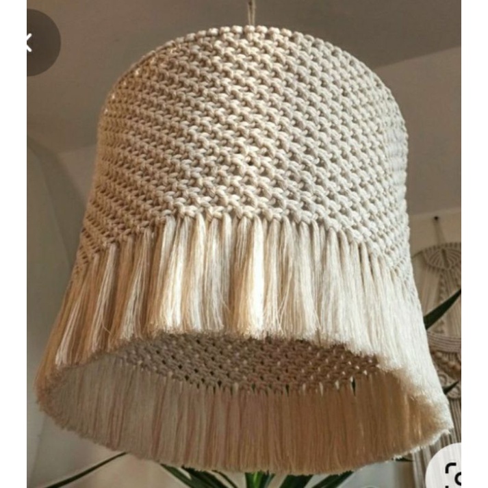 cup lampu gantung macrame
