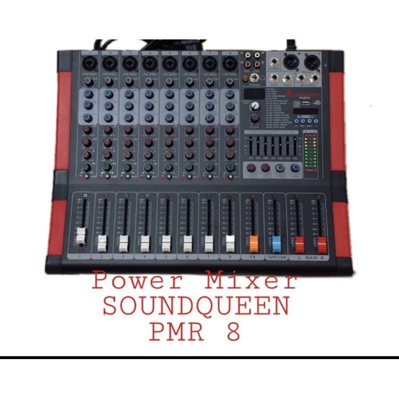 Power Mixer 8 Channel Soundqueen PMR 8 Original TERBAIK