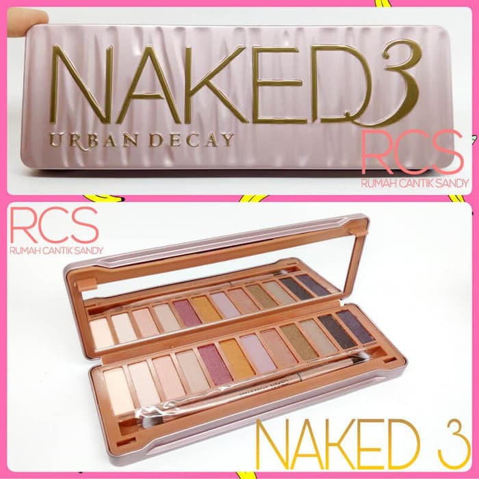 Terbaru Naked 3 ~ Urban Decay Eyeshadow Palette ~ Naked 3D ~ Rose ~ Gold Palette