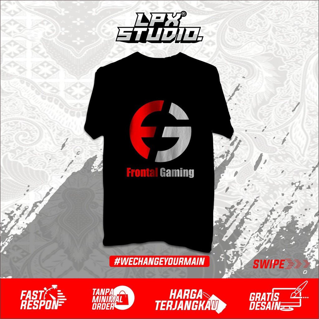 Kaos Baju Frontal Gaming