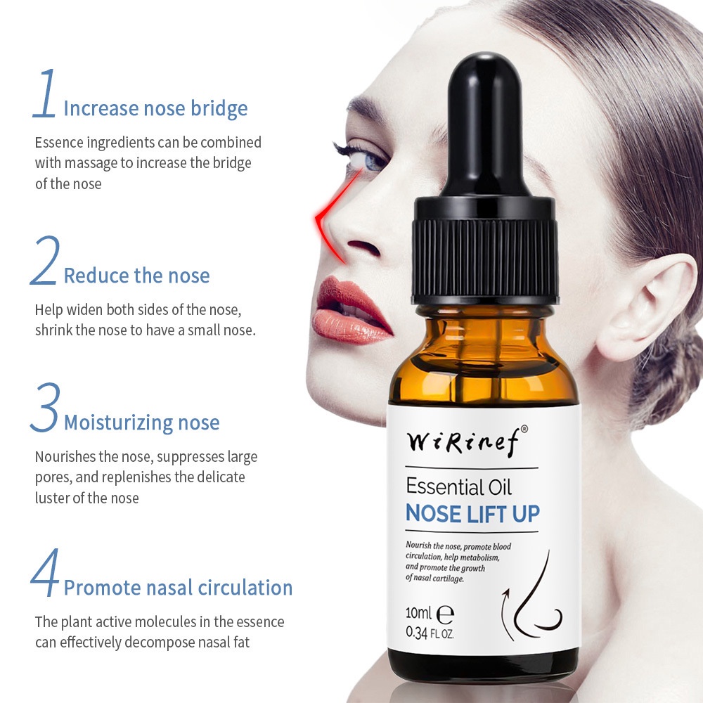Image of Esensi Hidung Minyak Esensial pemancung hidung 10ml Minyak Esensial Pengangkat Hidung Perbaiki batang hidung Mengencangkan Anti penuaan klip hidung keamanan alami Tidak perlu operasi Perawatan Hidung alat pijat #5