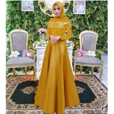 Maxi Daniar Baju Gamis Muslim Terbaru 2020 2021 Model Baju Pesta Wanita kekinian