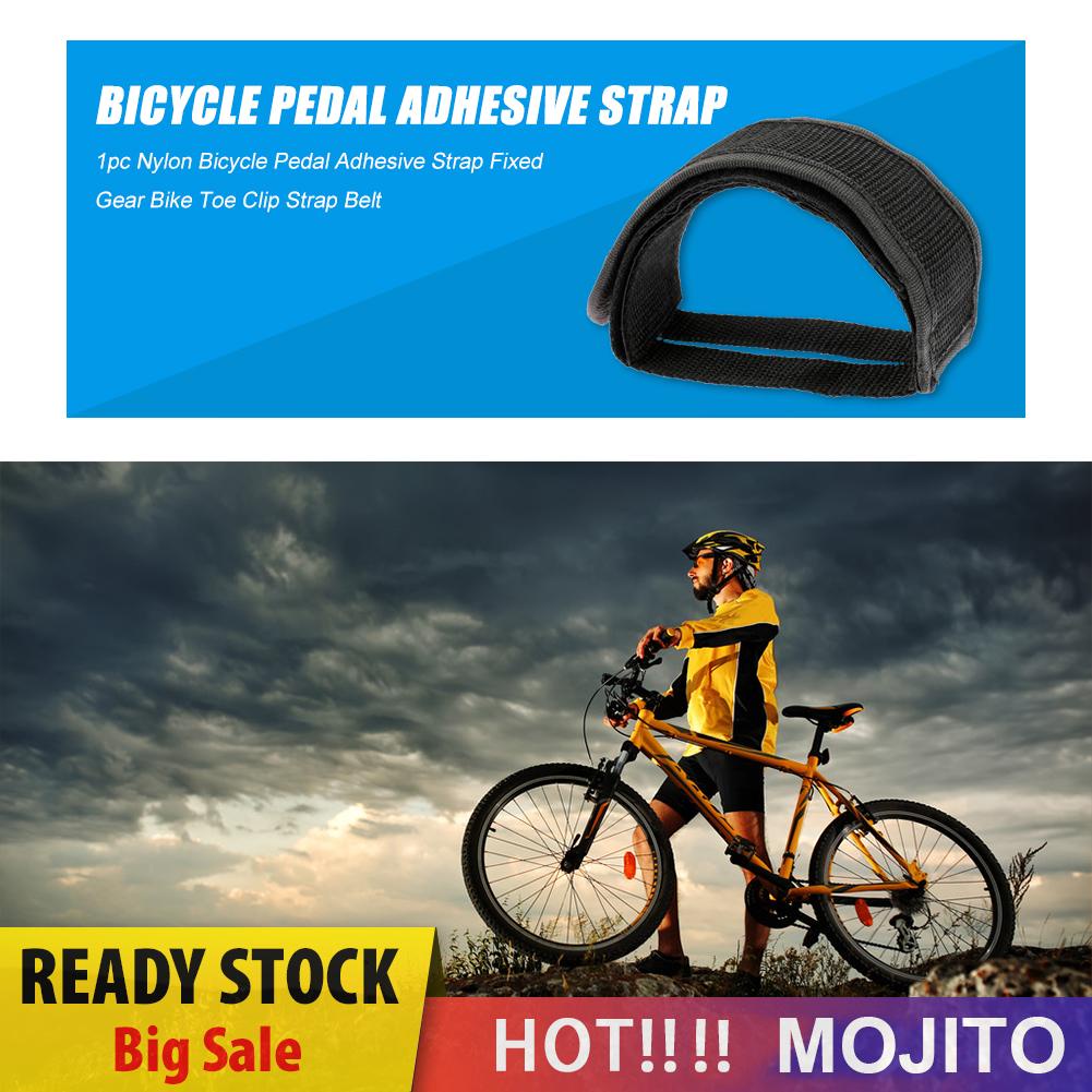 MOJITO 1pc Nylon Bicycle Pedal Adhesive Strap Fixed Gear Bike Toe Clip Strap Belt