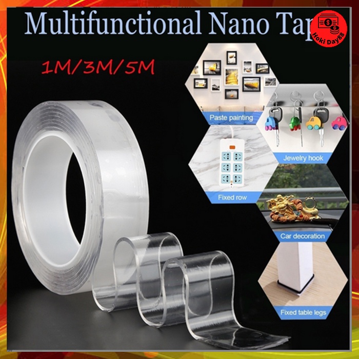 

[2mmX3meter] Double Tape Nano Tape Tape Isolasi Selotip 2 Sisi Kuat Dicuci