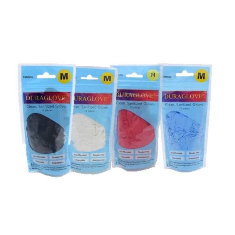 Sarung tangan karet Nitrile Isi 10 Pcs Duraglove Ukuran - M