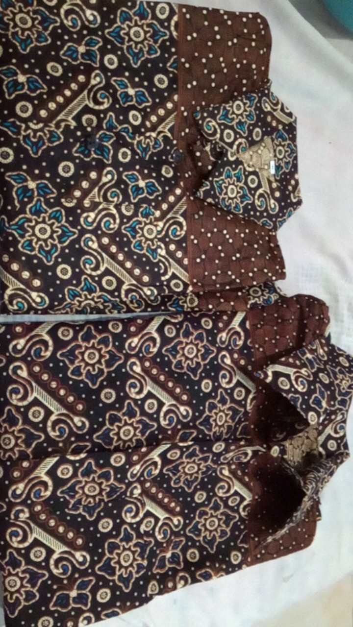 Terbaru Batik Keluarga,batik Couple Ayah Anak Motif Mataram Coklat ,,,,,