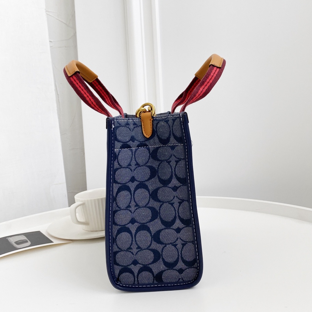 TAS WANITA TOTEBAG SLING BAG WANITA TOTE 22 TAS JINJING IN SIGNATURE CHAMBRAY EDITION 3663