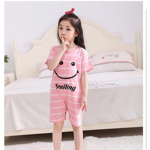 Baju Rumah Baju Tidur Anak Perempuan Motif Smilling Baju Anak Import Size 100-160 Usia 3-10 Tahun