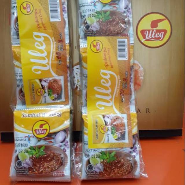 

Sambal Bawang cap Uleg 1 renceng isi 10 sachet