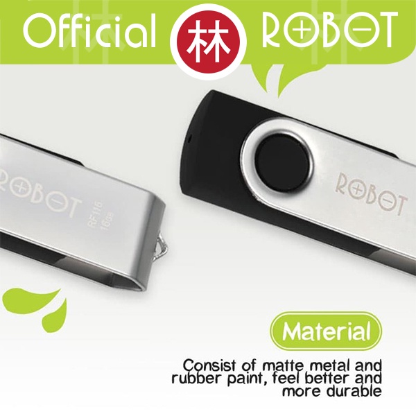 Robot RF108 Flashdisk (8GB) Rotatable USB with Package ORI