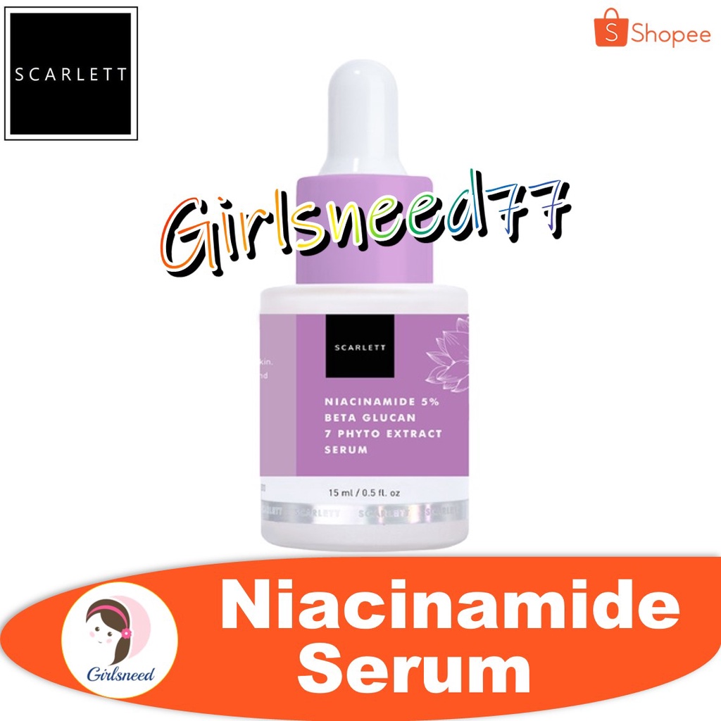 Girlsneed77 Scarlett Whitening Niacinamide 5% Beta Glucan 7 Phyto Extract Serum