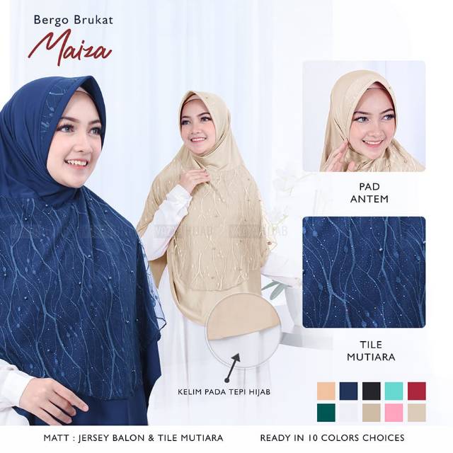 Hijab Bergo Brukat Maiza