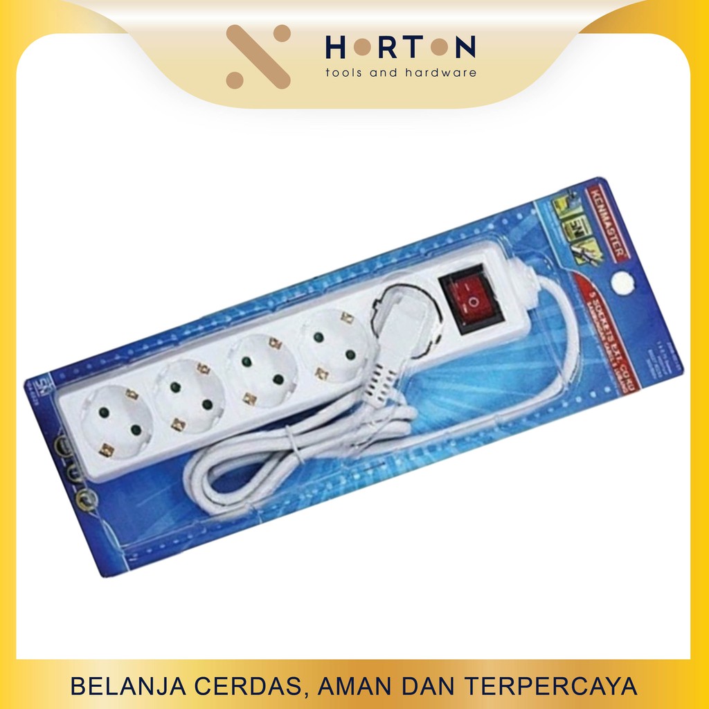 Kenmaster Stop Kontak Kabel SNI 1 Meter Lubang 5