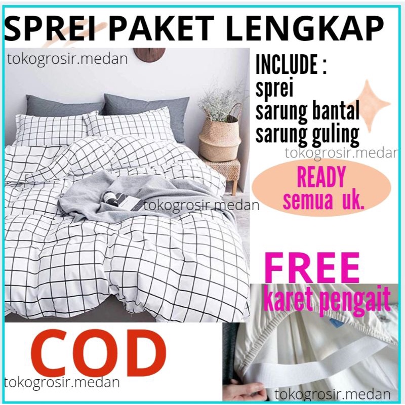 (READY-MEDAN) SPREI KARAKTER KEROPI KEKINIAN SPREI TIDUR ADA SARUNG BANTAL SARUNG GULING