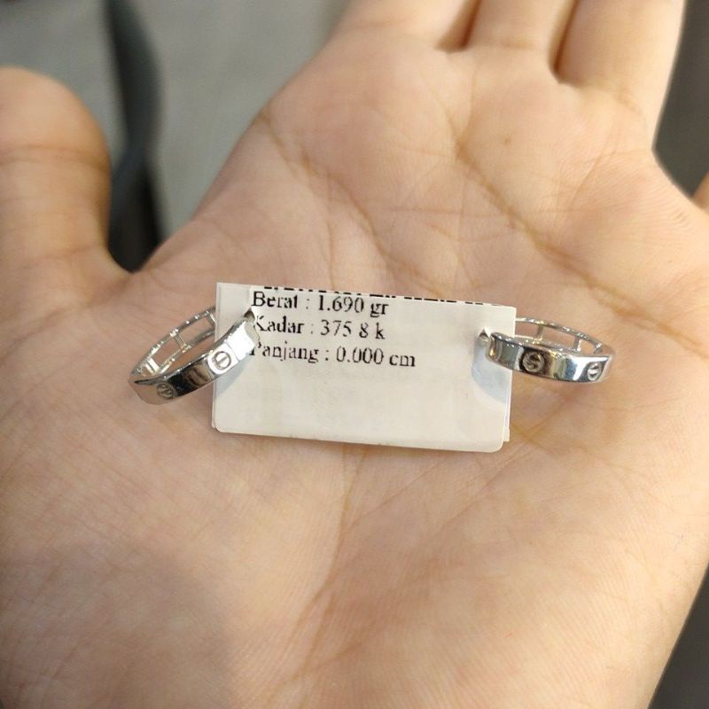 Anting Emas Asli Model Cartier  Kadar 375%