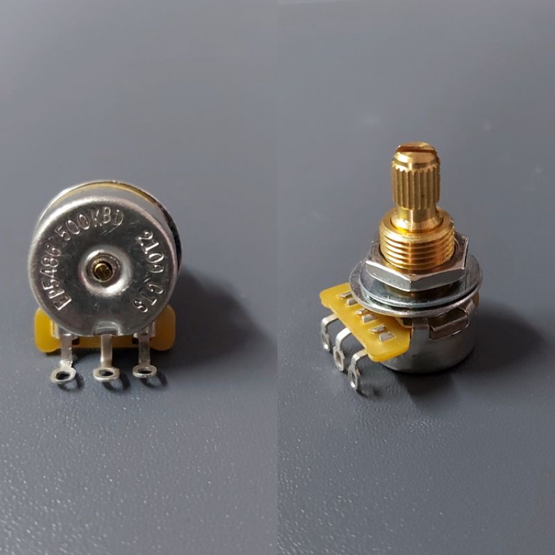 Potensio gitar &amp; bass CTS 250K A250K B250K &amp; 500K A500K B500K Mini gold Split Shaft Potentiometer original