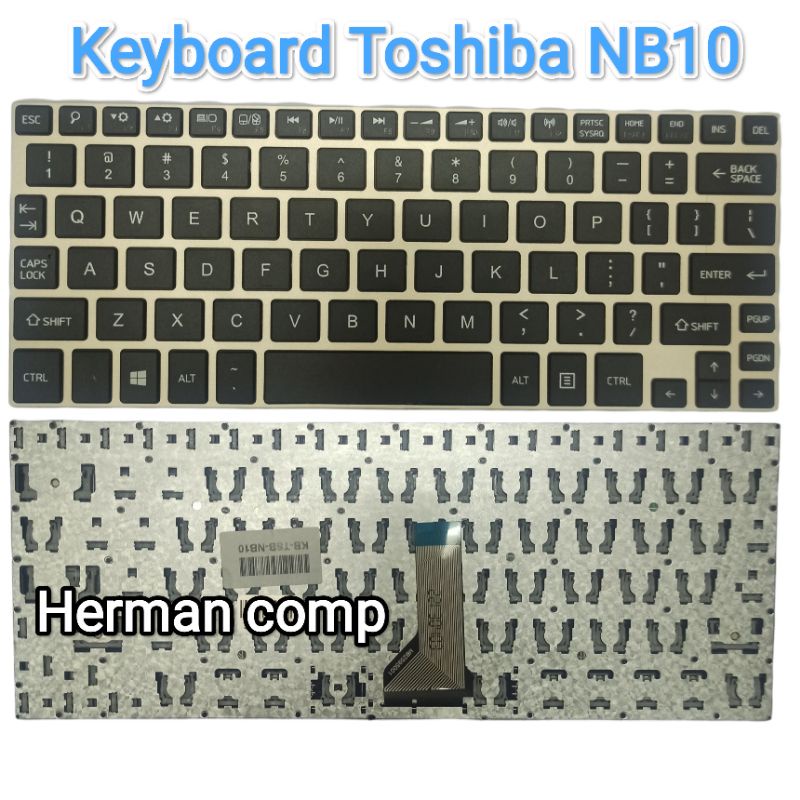 Keyboard Toshiba Satelite NB10 NB10A NB10-A NB10T-A NB15 NB15-A NB15T-A Series Versi US