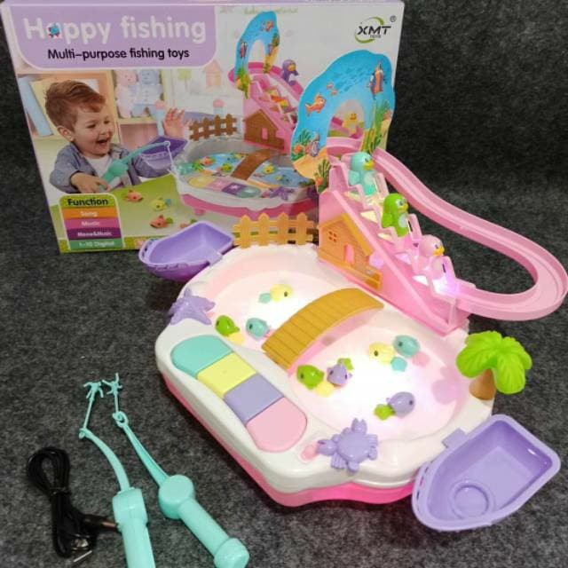 Mainan Happy Fishing 2 In 1 Mainan Pancingan Ikan Dan Pinguin Shopee Indonesia