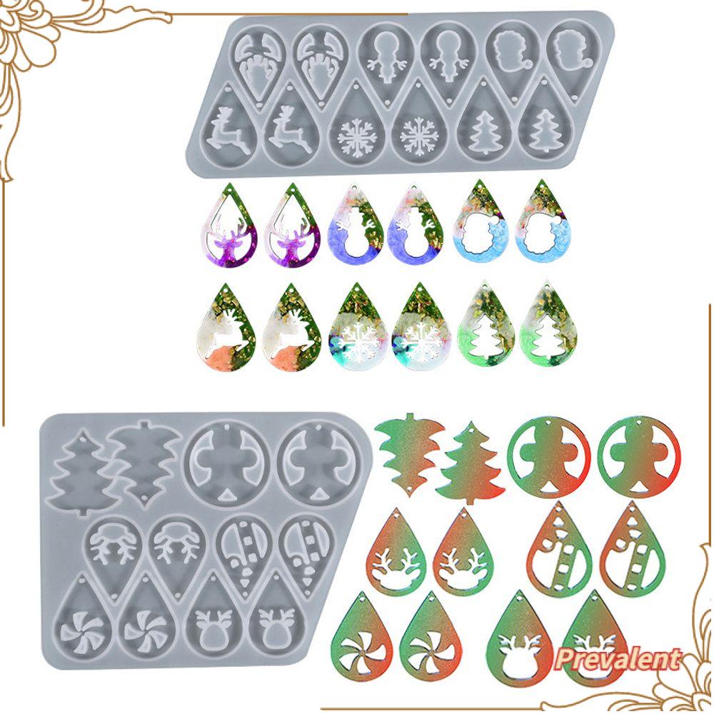 Cetakan Silikon Bentuk Rusa / Snowflake / Snowman Handmade Untuk Liontin / Anting Tusuk