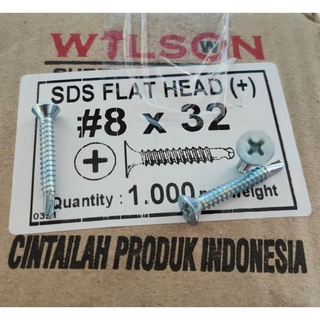 Jual Sekrup Skrup Baut SDS Calcy Screw GRC Lisplang Flat Head WILSON ...