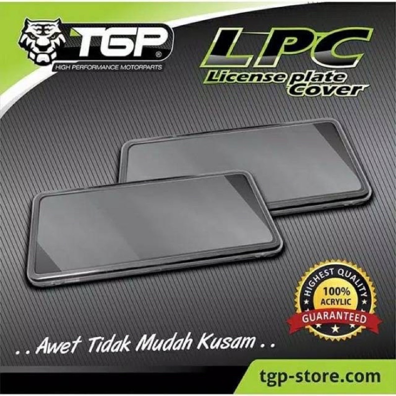 (TGP)Cover plat nomor TGP bening anti burem bahan tebel