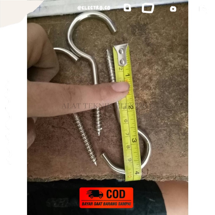 [BISA COD] sekrup kait buka panjang 10cm