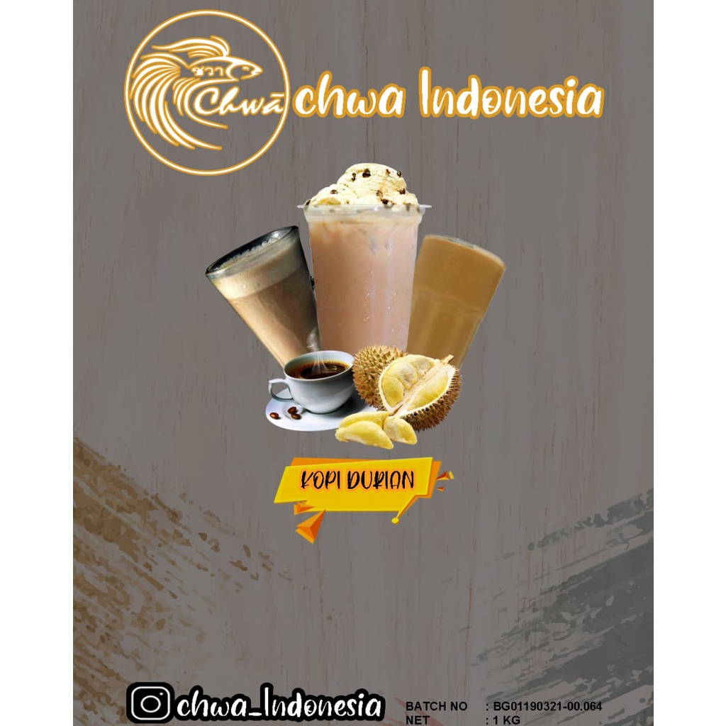 

Chwa Powder Kopi Durian / Minuman Bubuk Rasa Kopi Durian