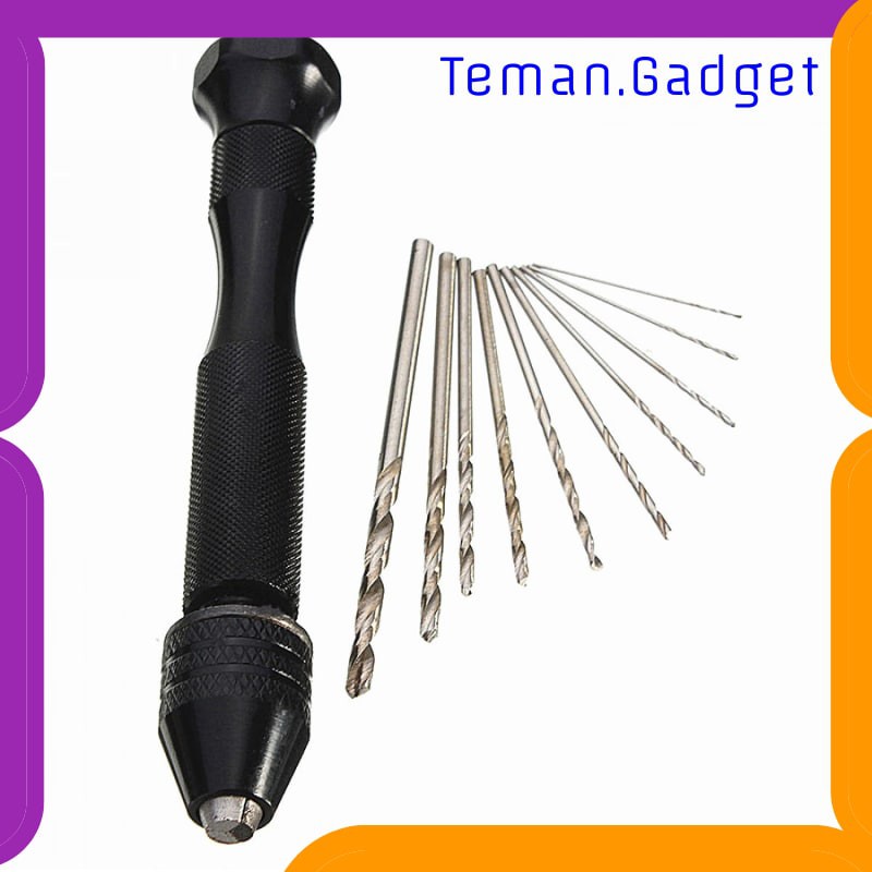 TG-DE385 TAFFWARE BOR TANGAN MANUAL HSS TWIST DRILLS DENGAN 10 MATA BOR - 3003