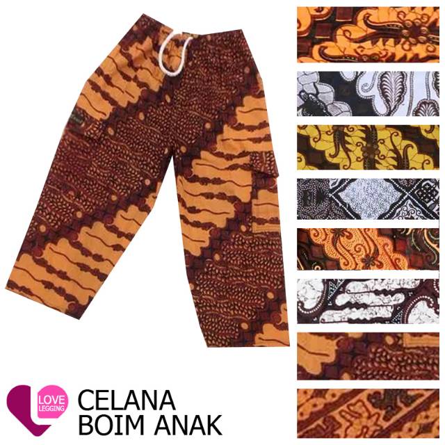 Celana Boim Anak Pangsi anak Betawi / celana batik panjang 7-14 tahun Size, 5,6,7-Vegasus Store(COD)