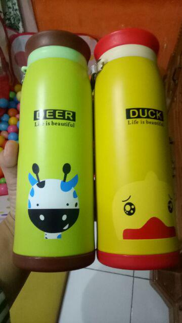 Termos Air Animal Karakter Botol Minuman Anak Lucu Unik Panas Dingin