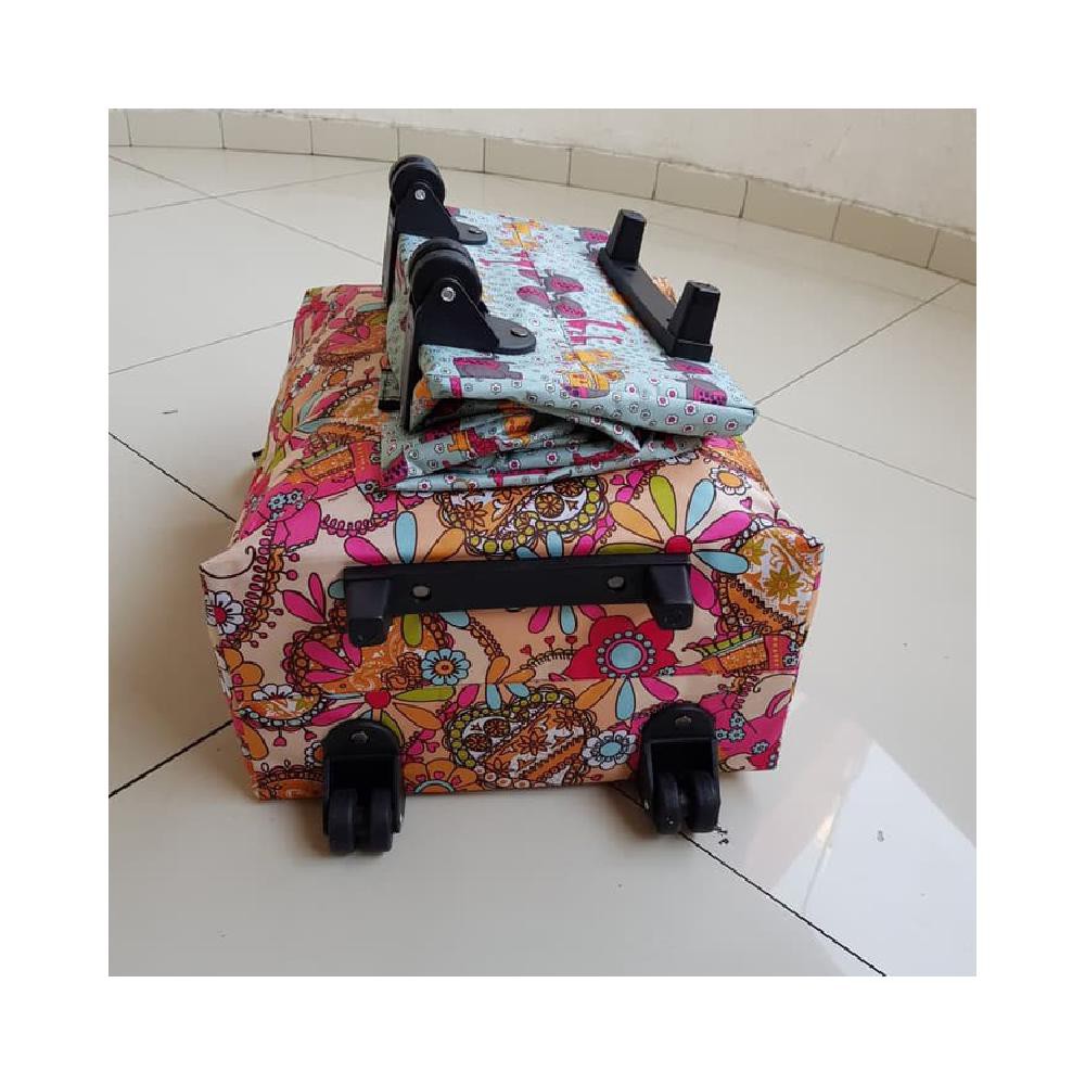 Tas travel tas roda foldable tas roda besae kecil tote owl burung