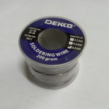 Timah Solder Dekko ori 0,8mm 200gr Tenol solder ukuran 0,8 mm 200 gram
