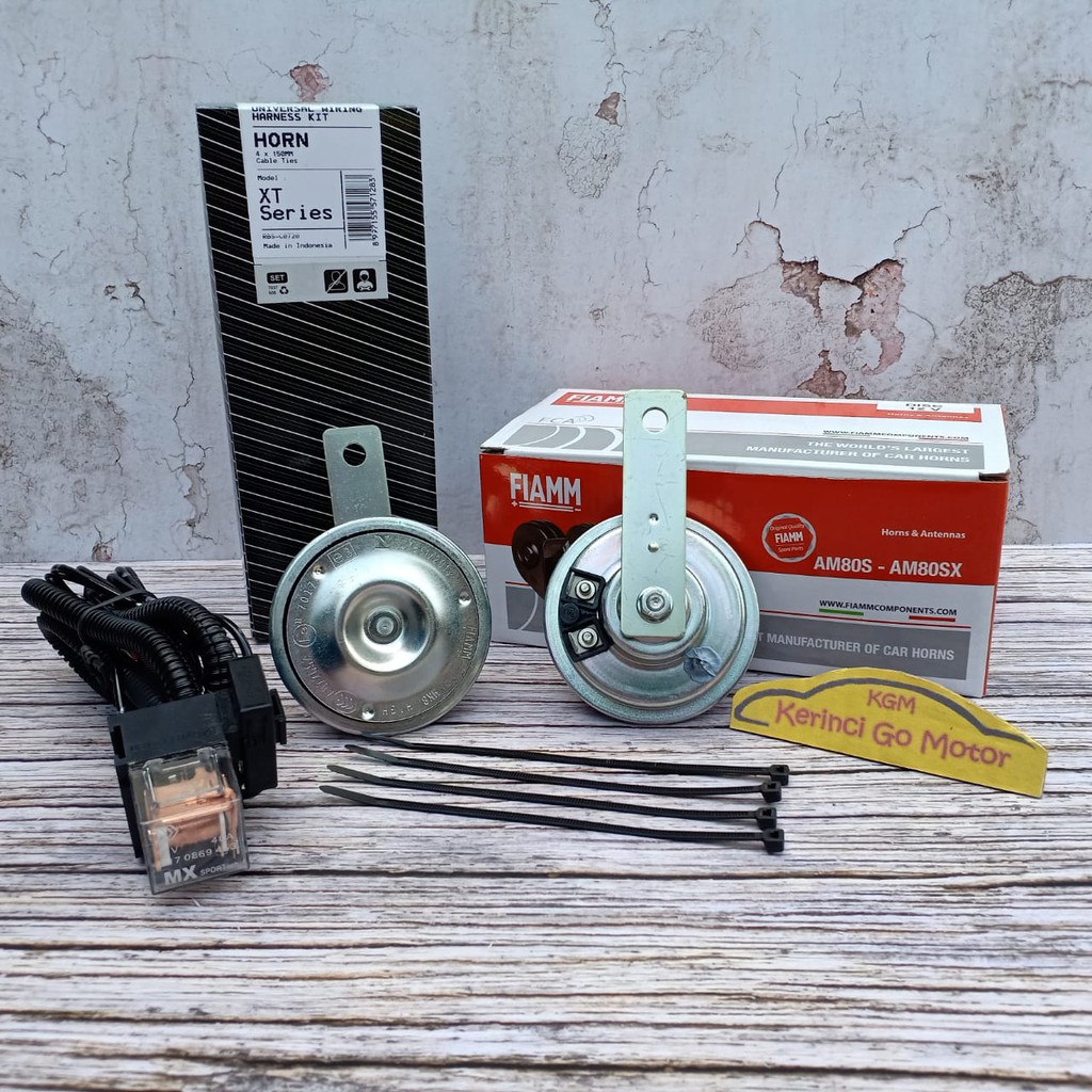 PAKET KLAKSON DISC FIAMM AM80S-AM80SX 12V DAN RELAY KLAKSON MX