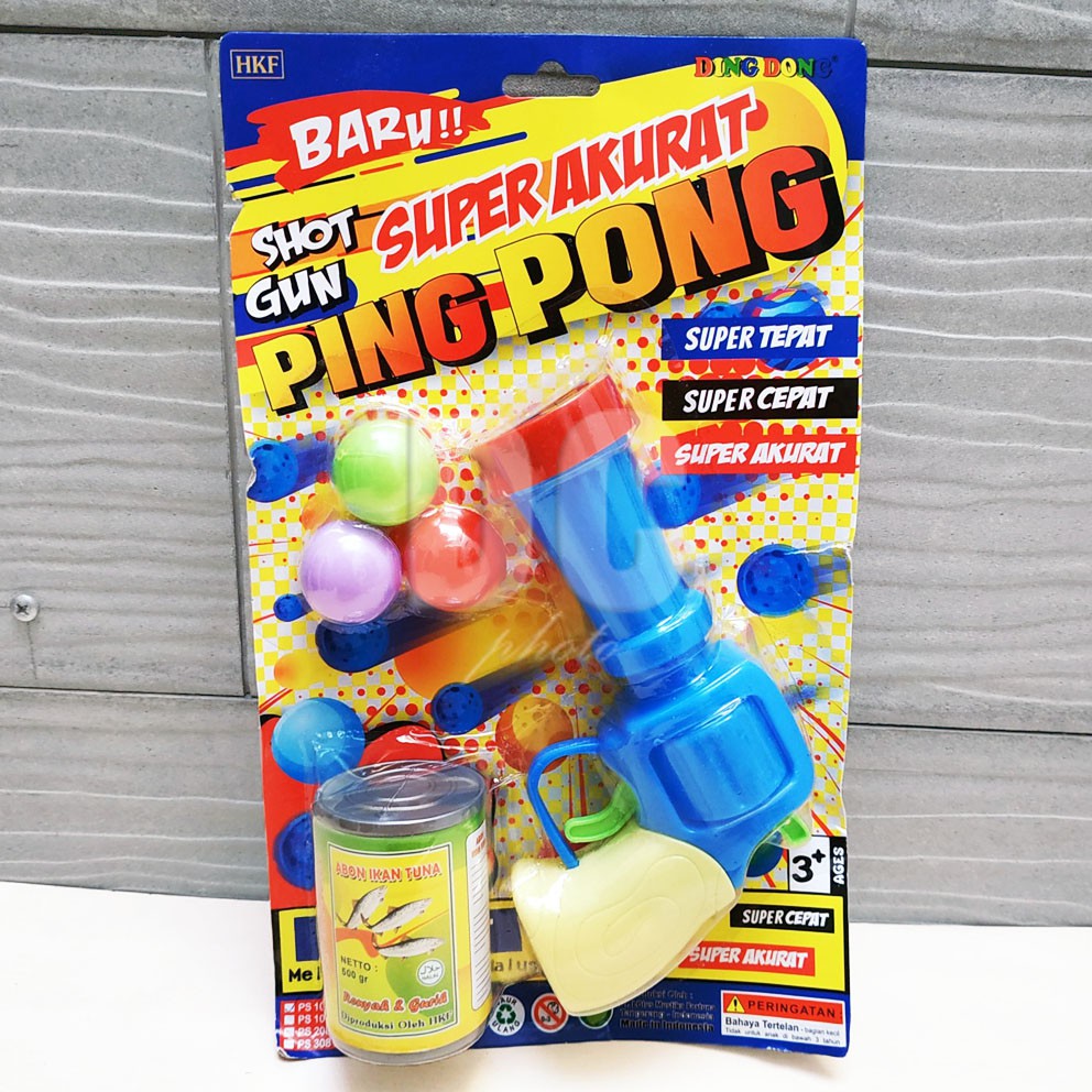 Shot Gun Ping Pong Super Akurat Mainan Tembak Bola Sasaran