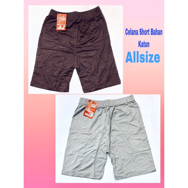 Celana Short / Daleman Wanita Bahan katun Lembut Allsize