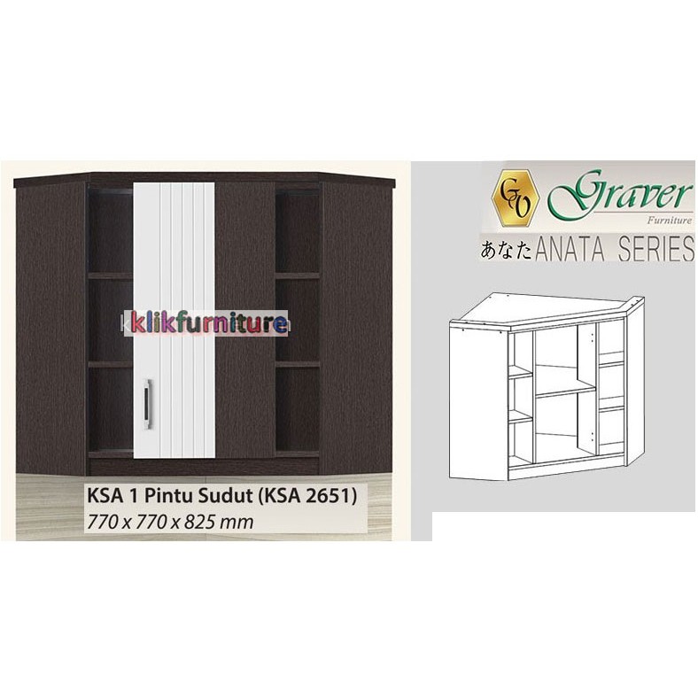KSA 2651 Kitchen Set Sudut Atas Anata Graver