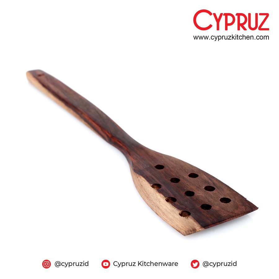 CYPRUZ Sutil Kotak Lubang Kayu Sonokeling / Slotted Turner AM 0632