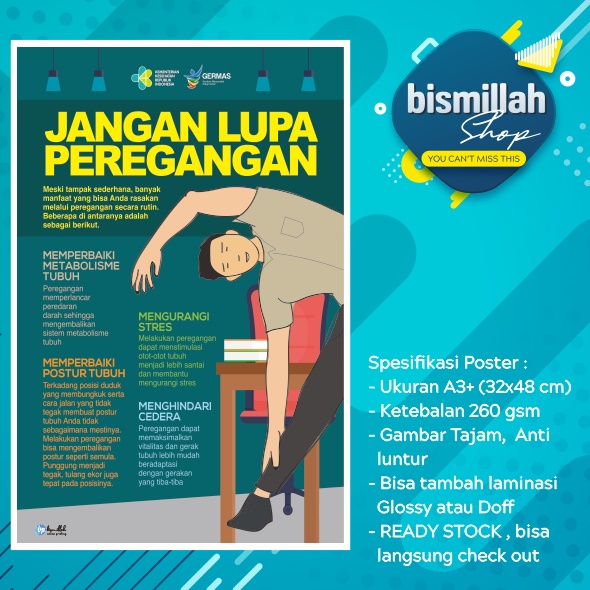 

Poster Kesehatan Jangan Lupa Peregangan