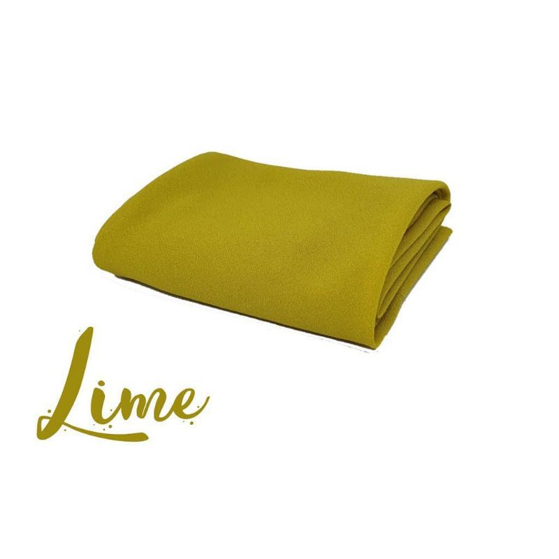 Pashmina Sabyan - Pasmina Polos Diamond Crepe-Lime