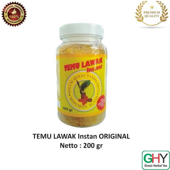 

TEMULAWAK INSTANT 200 GRAM MINUMAN TEMU LAWAK - ANTIVIRUS, NAFSU MAKAN