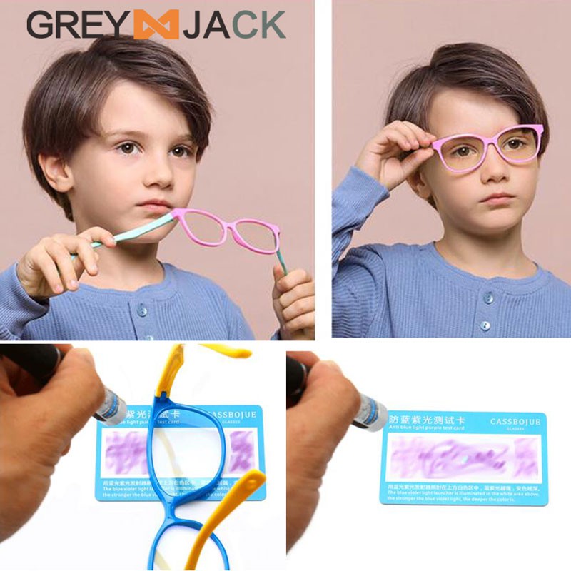 Grey Jack/Kacamata ANAK anti radiasi blueray komputer HP TV TR90/ FA8142-3