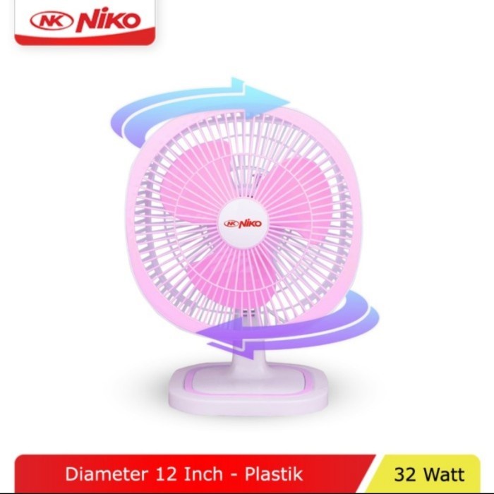 New Promo!!!  Kipas Angin Niko 12 inch NKD-1201 Kipas Meja Desk Fan 2 Kontrol Kecepatan