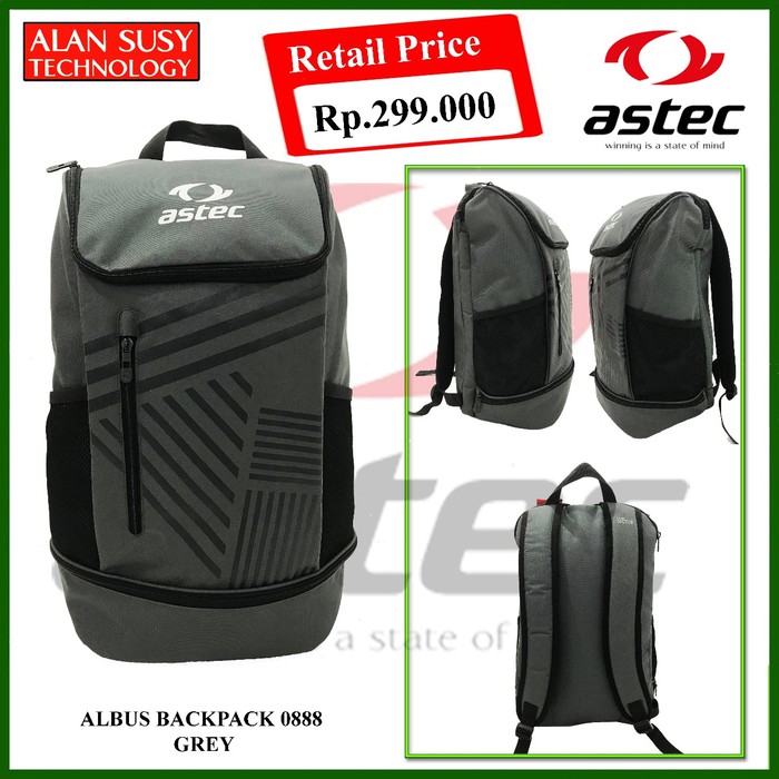 SUPER PROMO Tas Badminton Backpack / Ransel ASTEC - ALBUS (Original) ORIGINAL